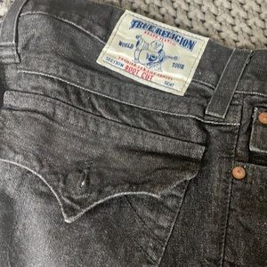 True Religion Boot Cut Black Jeans Size 34/34